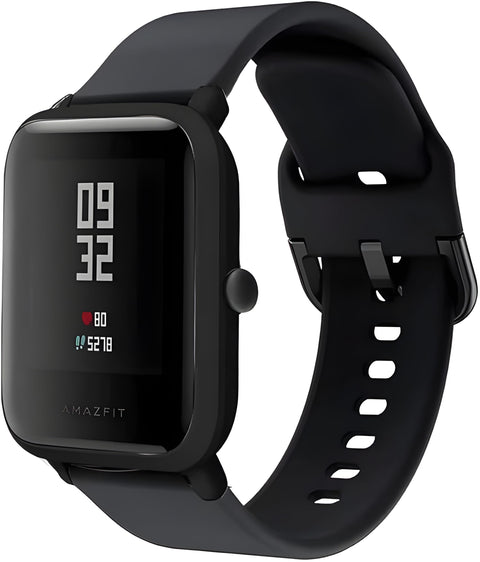 Next Store Silicone Band Compatible with Amazfit GTS 3, 2, Bip U, U Pro, S, Lite, 2e - 20mm (Black 01), Mini Band for Men