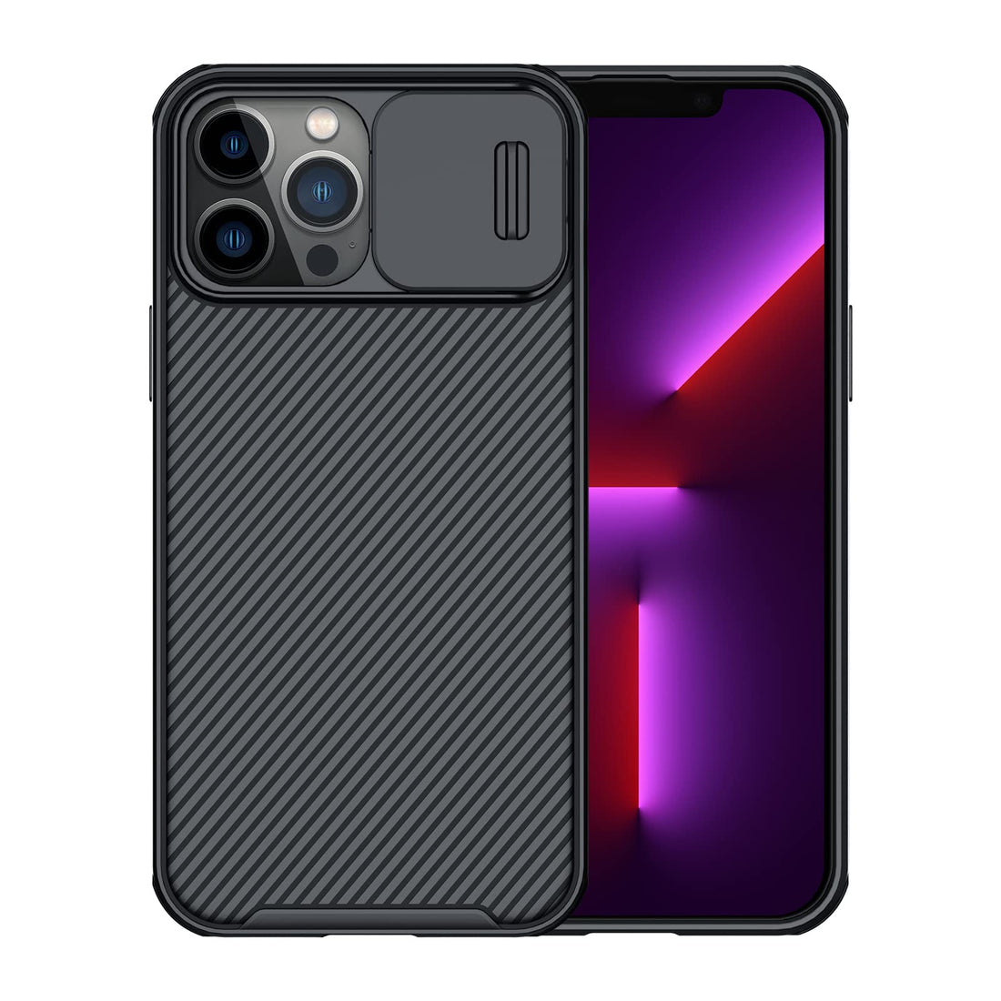 Nillkin Compatible for iPhone 13 Pro Max Case, CamShield Pro Series for iPhone 13 Pro Max 5G 2021-6.7" Black Case with Slide Camera Protection Cover, Slim Privacy Protective Case