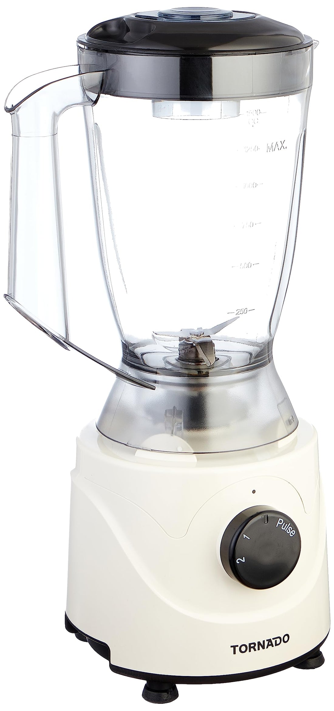 TORNADO Electric Blender 400 Watt 1.5 Liter 2 Mills White BL400/2-WHITE