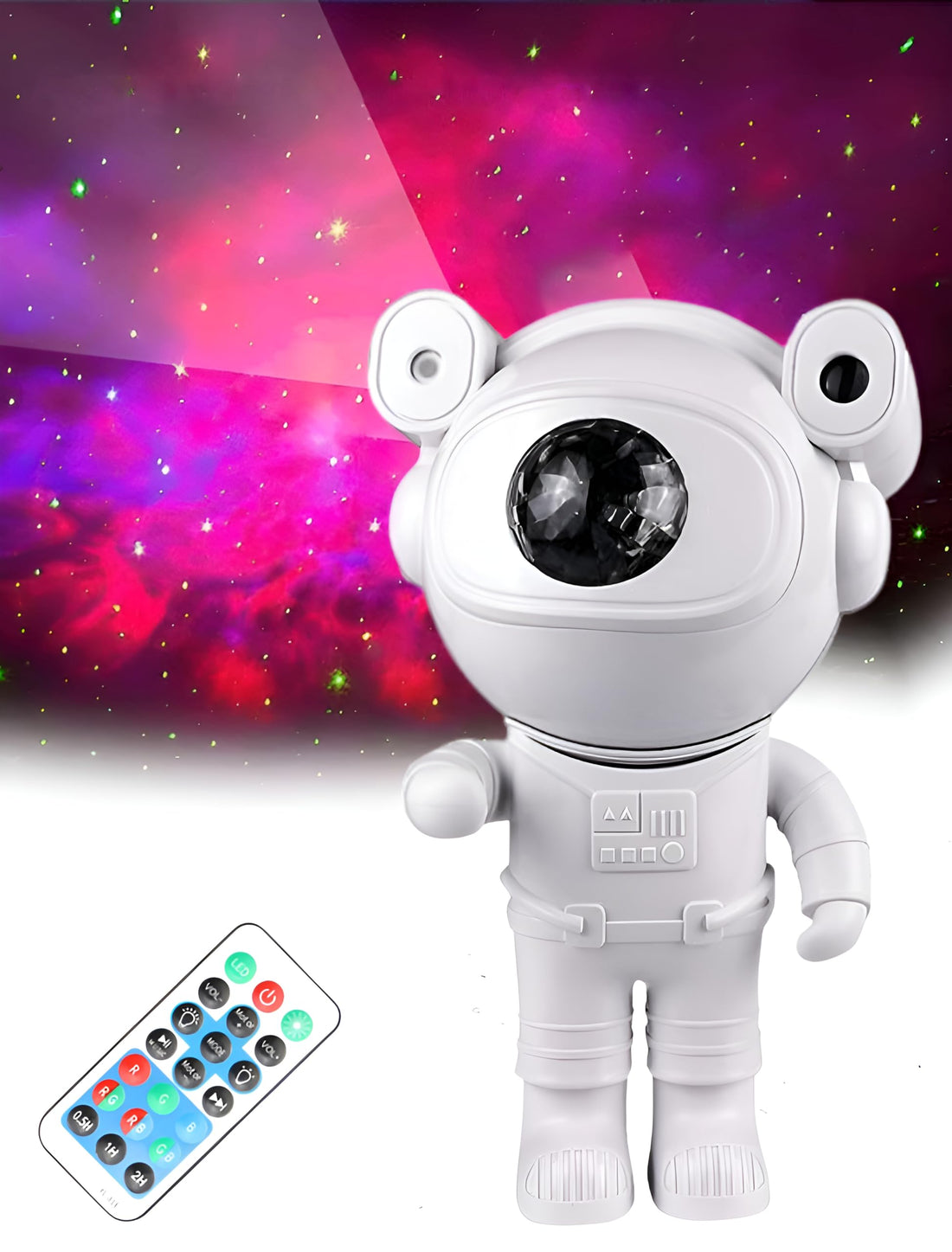 Star Projector, Astronaut Galaxy Night Light Projector Ocean Wave with Remote Control 360° Adjustable Design Colors Changing Bluetooth Speaker for Children Adults Baby Bedroom and Game Room