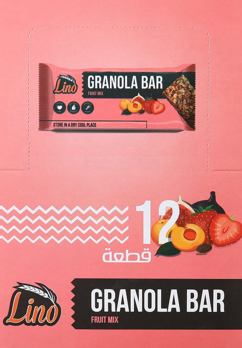 Lino fruit mix granola bar - set of 12 pieces, 55g