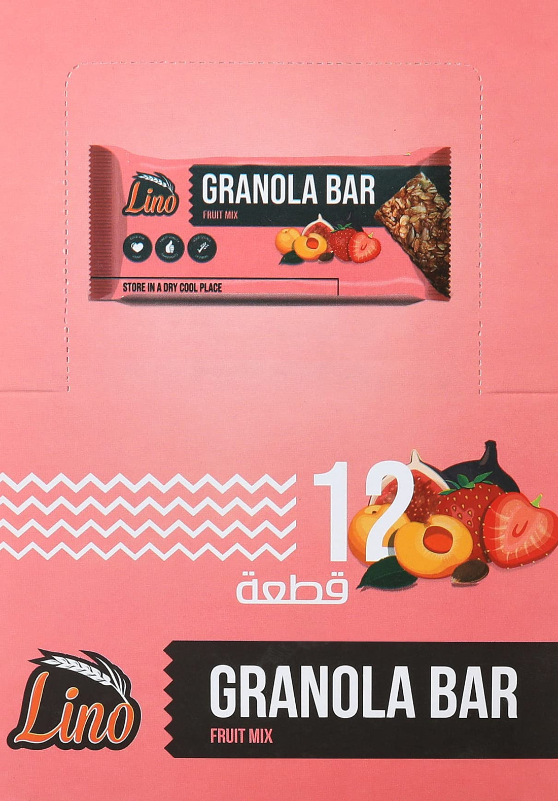 Lino fruit mix granola bar - set of 12 pieces, 55g