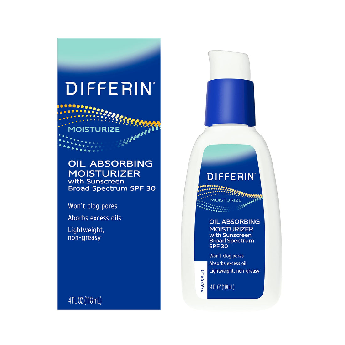Sunscreen for Face by the makers of Differin Gel, Oil Absorbing Moisturizer with SPF 30, Gentle Skin Care for Acne Prone Sensitive Skin, 4 oz