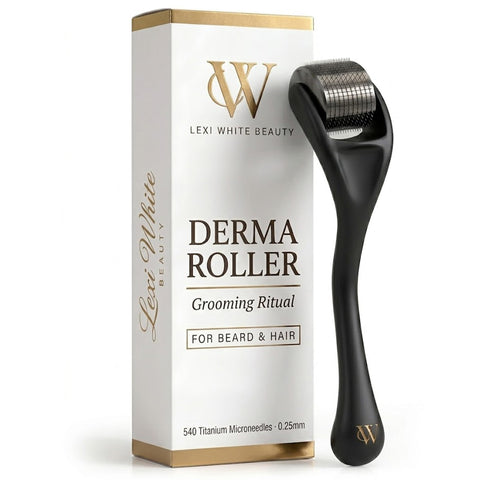 Derma Roller Microneedle Roller for Face, Beard Roller, Microneedling Roller Beard Growth Kit, Hair Growth Beard Care Kit | for Women and Men Skin Care Micro Needle Face Roller Scalp Roller 0.25mm