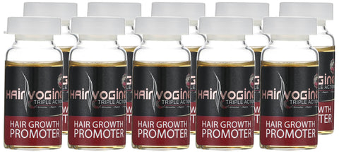 Hair Vogine 10 Bottles - Reddish Black, Unscented, Paraben Free, Drop Form, Adults, Unisex-Adults