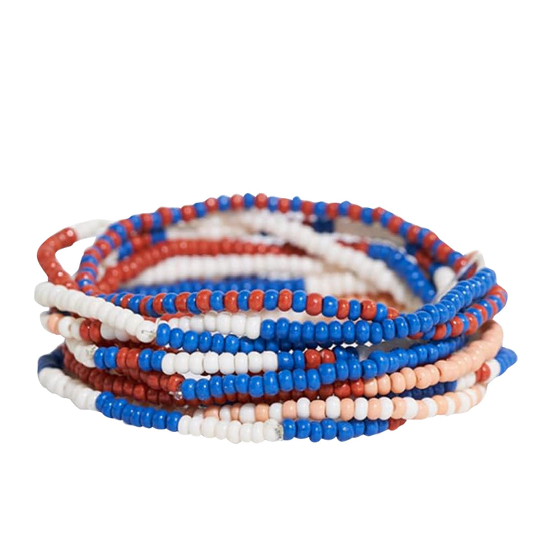 INK + ALLOY Beaded Stackable Bracelets for Women, Sage Multi-Strand Stretch Boho Mix and Match Bracelet Stacks, Handmade Jewelry for the Modern Bohemian, 10 Count (Sedona)