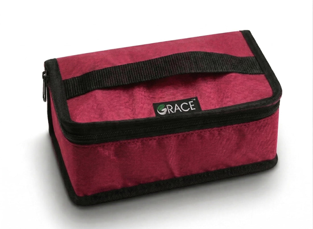 Medicine Cooler Bag 20 * 12 * 8cm Heat Sensitive Medicine Cooler Bag with Gel Bag to Keep Cold Bambi