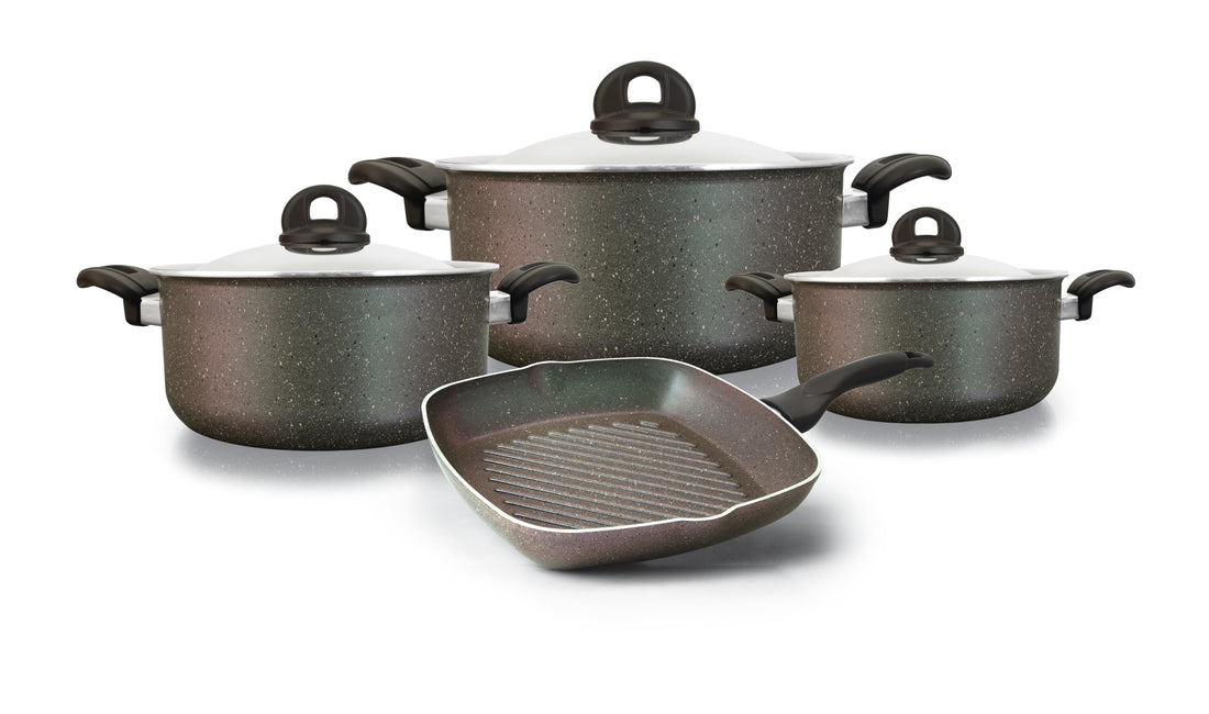 Trueval Granite Plus Cookware 7-Pieces Set