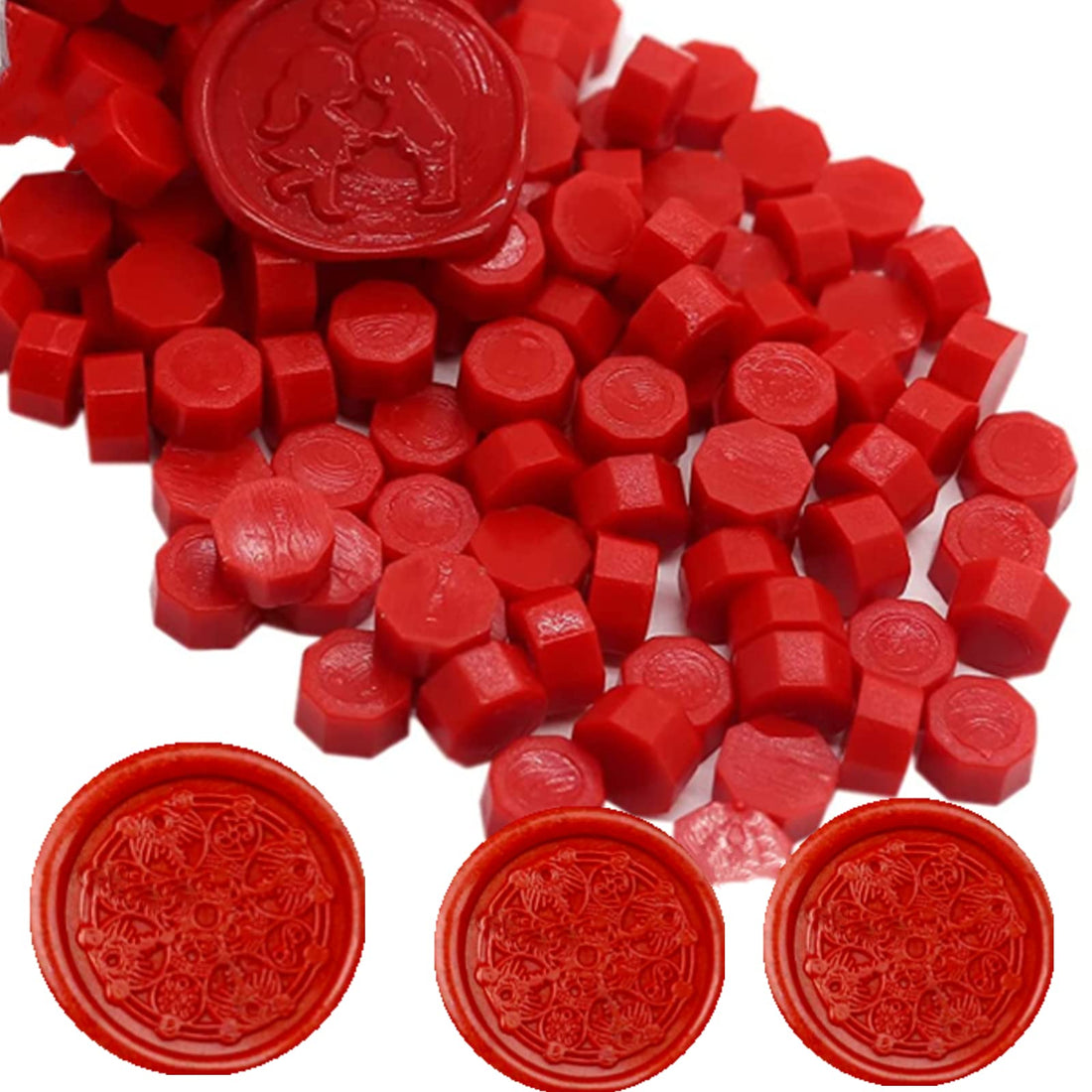 200Pcs Wax Sealing Beads for Wax Sealing Stamp, Perfect for Christmas Cards, Envelopes, Invitations, Wine Packages, Letter Sealing (Red)