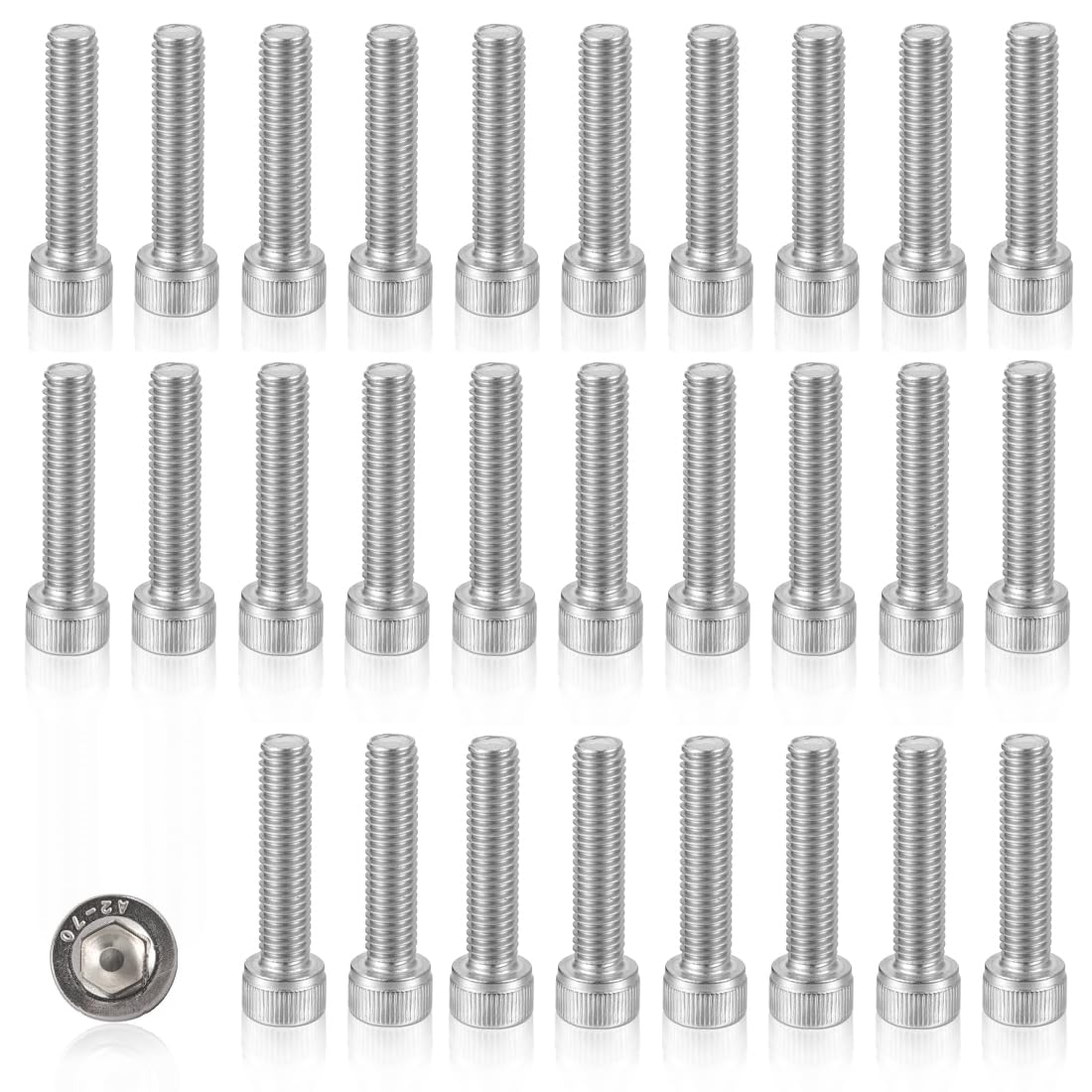 100 Pieces M3 x 10 Hex Socket Head Cap Screws Stainless Steel Hex Socket Head Cap Screws