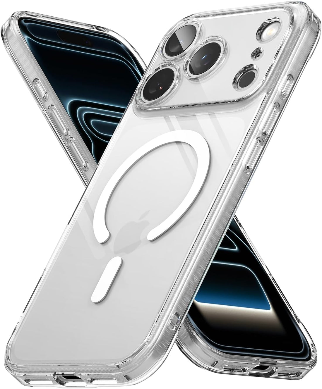 Grabist Magnetic Case for iPhone 17 Pro Max, Clear, Compatible with Wireless Charging, Shockproof Military Grade Protection, Non-Yellowing, Slim Thin Design, Camera Lens Protector