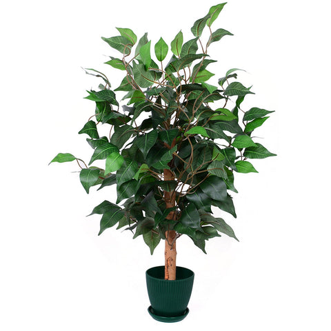 2ft Ficus Tree Artificial, Natural Trunk, Realistic Silk Banyan Leaves, Artificial Trees for Home Decor Indoor, Artificial Plants Indoor for Home Gifts, Fake Trees, Gift for Mother