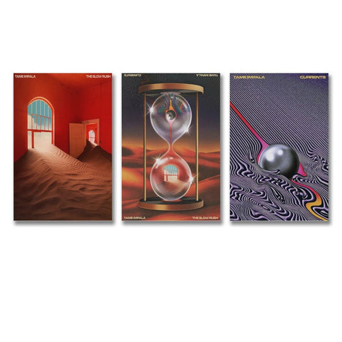 Neymoone 3 PCS Tame Poster Impala Music Album Vintage Poster Wall Art Canvas Posters Room Decorative Aesthetic Poster Print Decor Posters 08x12inch(20x30cm)-3pcs Style