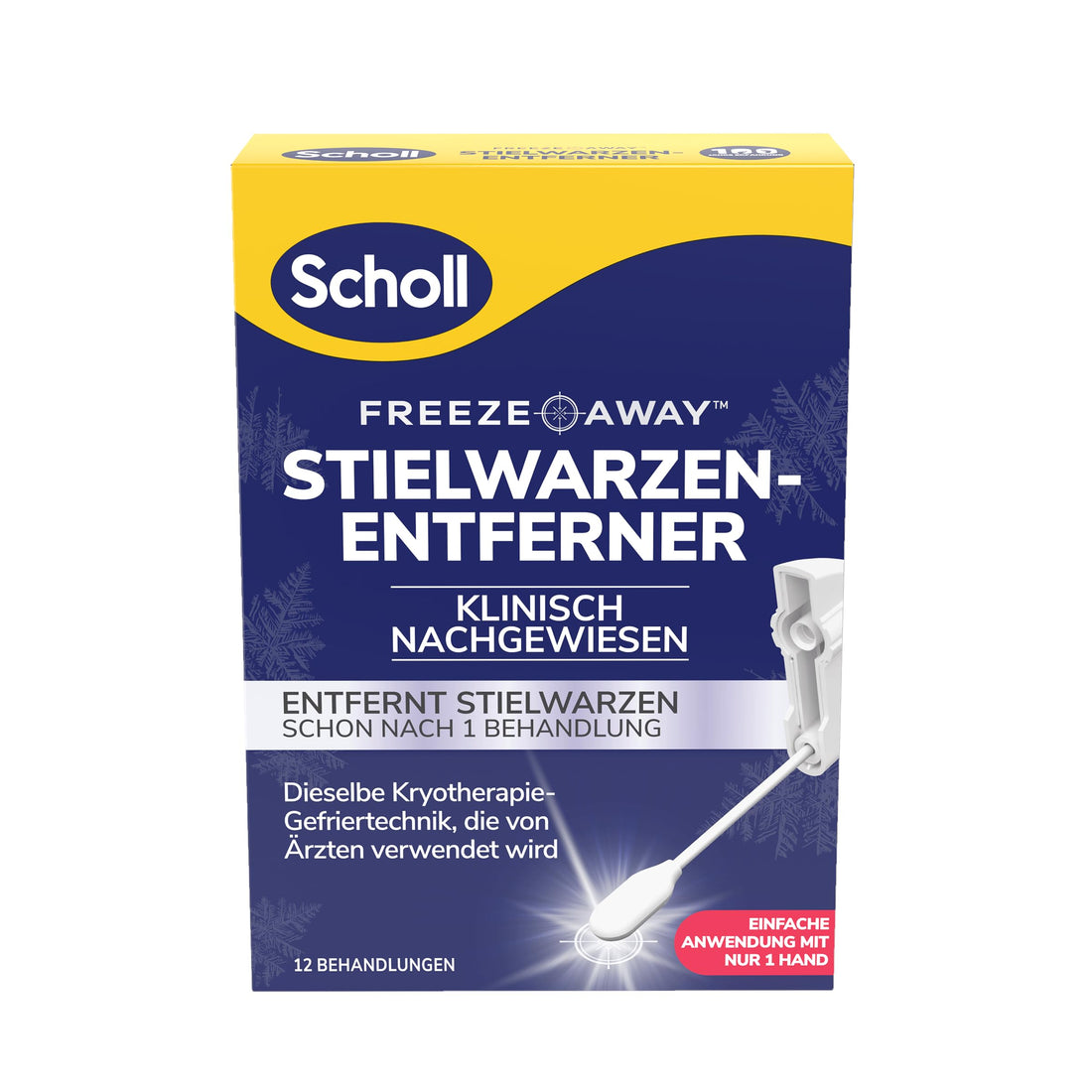 Scholl Freeze Away Stem Wart Remover Kit - Removes Skin Appendages in 1 Treatment, Removal on Neck, Chest, Armpit, Armpit, Back and Groin Clinically Proven - 12 Treatments