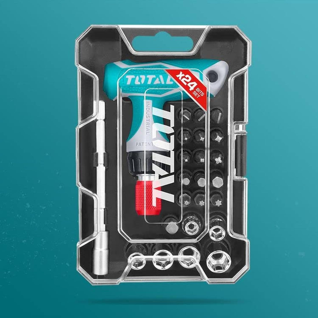 Generic Premium Quality T.O.T.A.L 24 pcs Bits Set with T-Handle Ratchet Wrench - (TACSD30186)