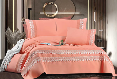bed sheet set size (225 * 260) - rose organza (onion)