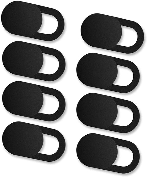 ivoler [8 Pack] Webcam Cover Slider for Privacy, 0.027in Ultra Thin Design Web Camera Cover Slide for Laptop, Desktop, PC, Tablet, Smartphone and More - (Black)