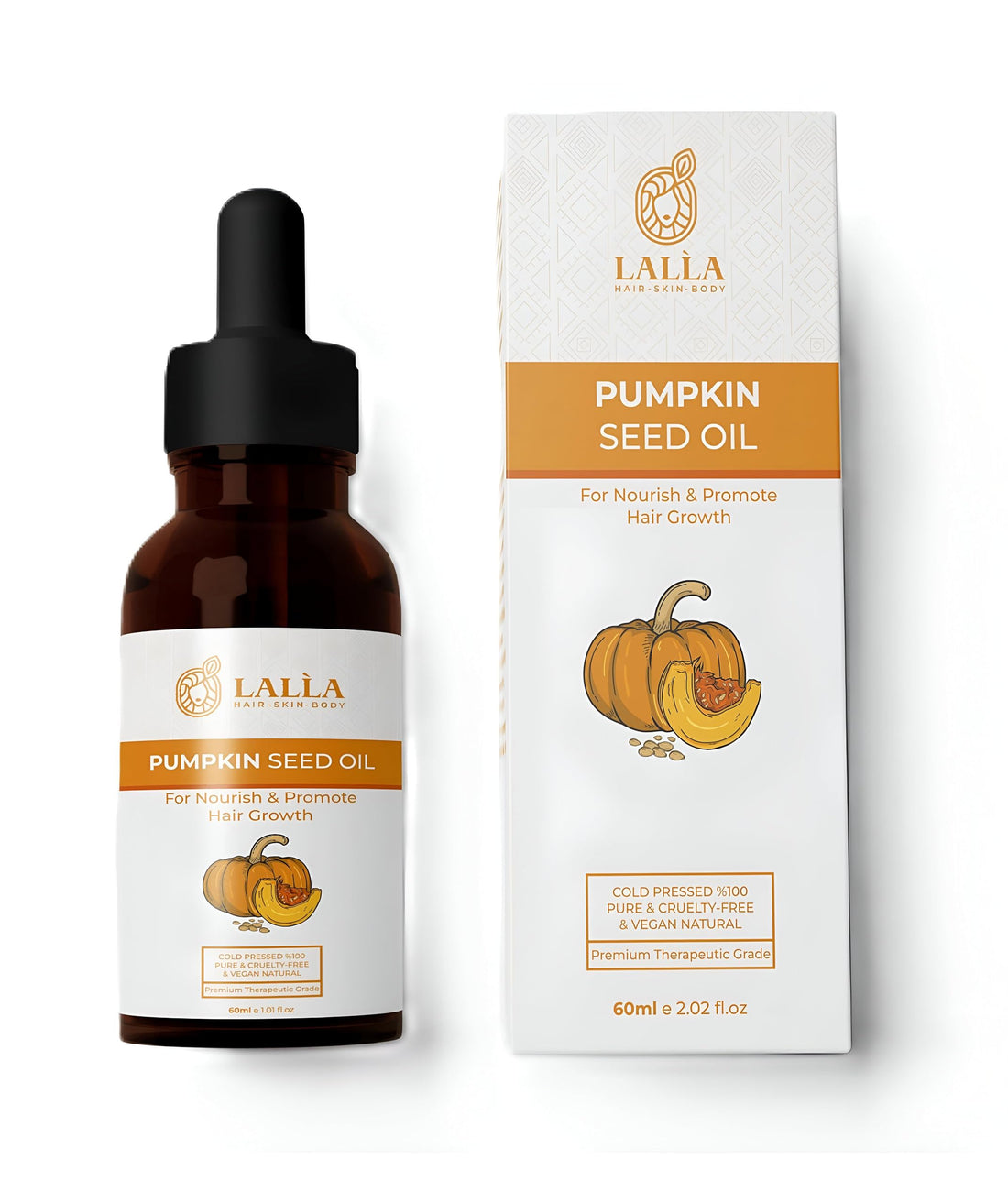 Lala Pumpkin Seed Oil for Hair Loss and Great Moisturizer for Hair Loss 60ml