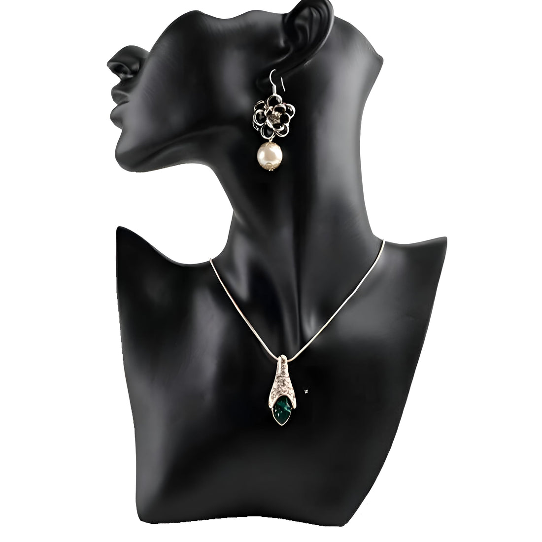 Hand Stand Display - Elegant jewelry organizer with neck mannequin for elegant presentation of rings, chains, and brooches in retail or personal spaces. (Model 5)