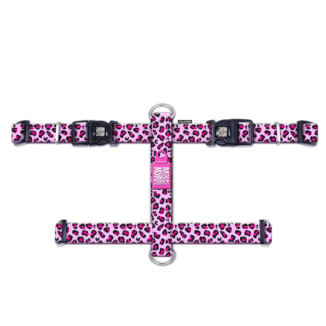 Max & Molly H-Harness - Design Leopard Pink/XS SIZE