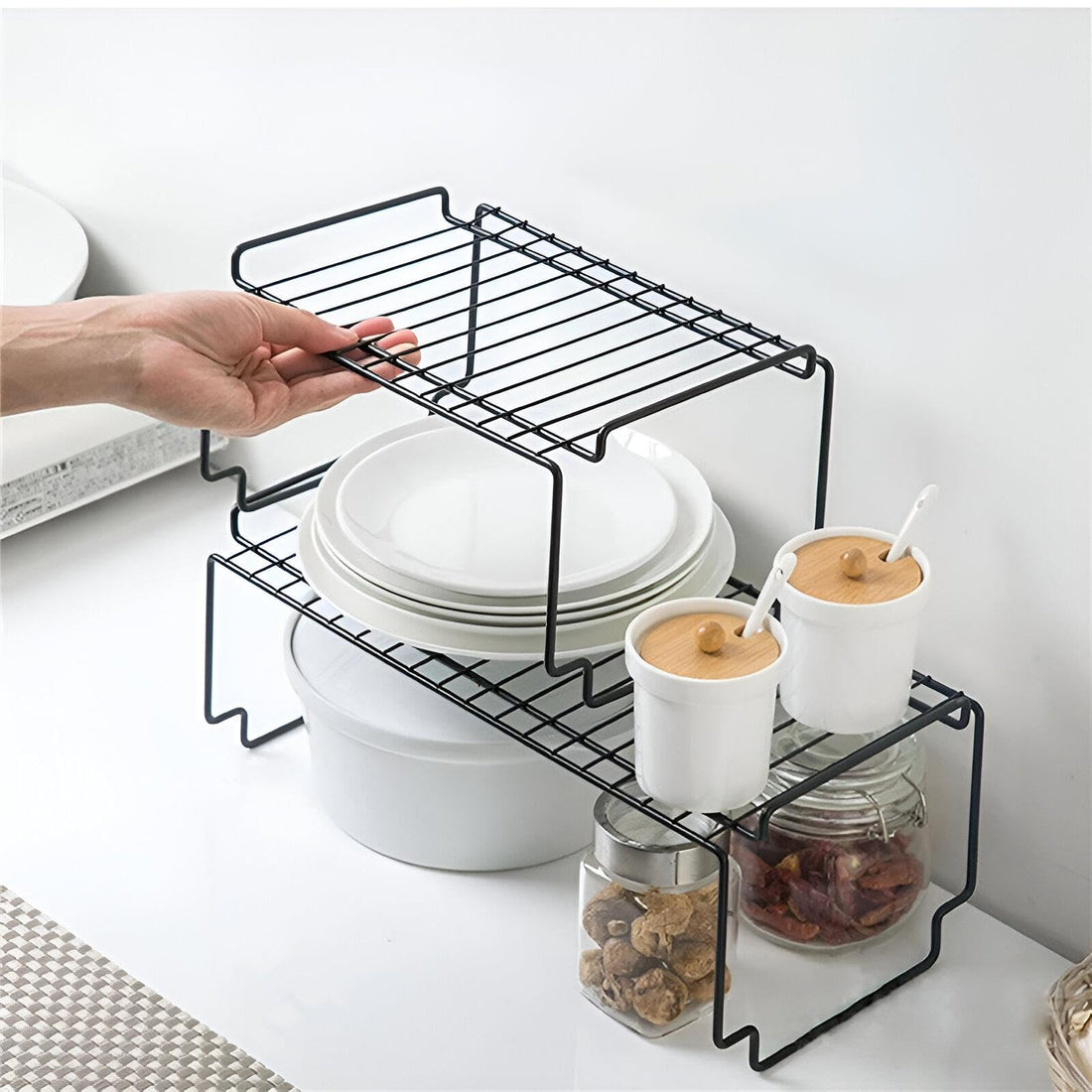 Sleek Storage - These multi-functional stainless steel shelves blend style and utility, perfect for streamlining your kitchen, office, or bathroom, while storing everything from toiletries to dishes.