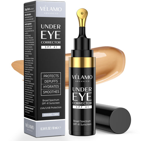 VELAMO ADVANCED Retinol Eye Serum with Caffeine, Hyaluronic Acid, Peptides and Ceramides 0.5 FL OZ/15 mL