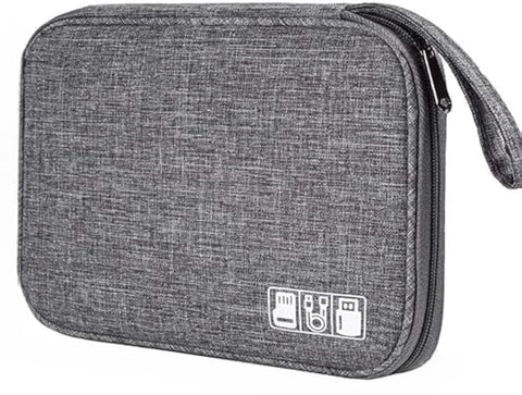 "Smart Wire Secrets & Electronics Organization Bag: Carry Your Digital Life Safely" Portable Organizer Bag for Cables, Electronic Accessories, Cords, Mobile, Charger, Flash Drive and More (Sandy)