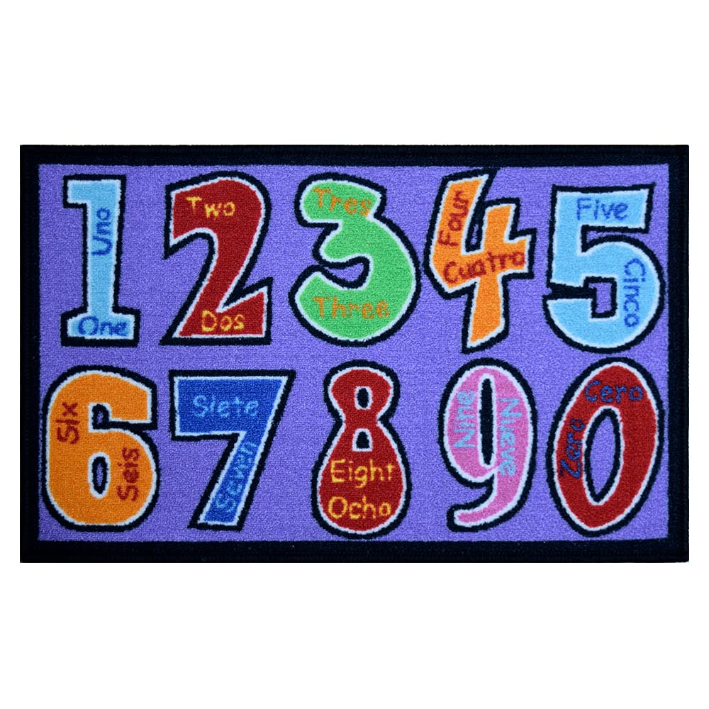 Mac Carpet Future Educational Kids Rug - Size:50x80 cm - Numbers 1