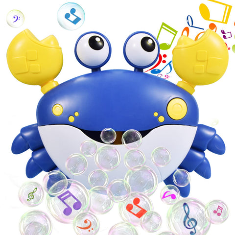 JUXUE Crab Bath Bubble Maker for Bathtub, Baby Bath Toys for Toddlers 1-3, Bubble Machine for Babies, Infants 3-6-12-18 Months, Boy Girl Bath Time Kids Shower Foam Toys Age 1-2-3-4-5-8