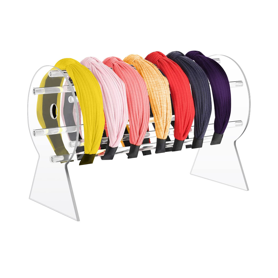 BEST MEDIA Transparent Acrylic Headband Holder & Hairband Display Stand, a functional and stylish Jewelry Organizer for girls and women- Modern - 1 Piece - Transparent