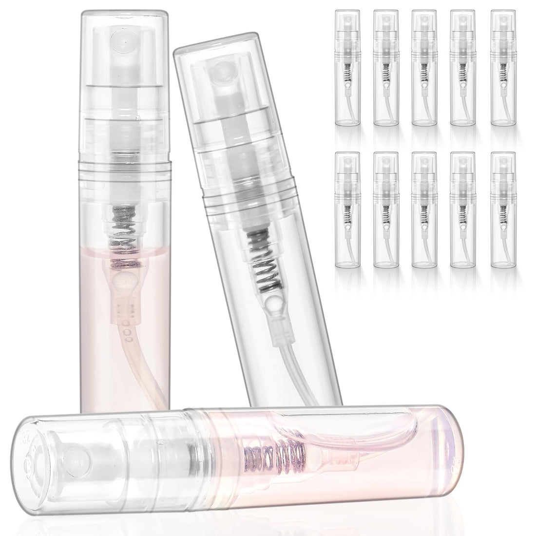 Mini Perfume Sample Bottles, 2 ml Plastic Small Perfume Spray Bottle 10 Pack, Fine Mist, Portable Perfume Travel Refillable Bottle, 2025 Upgraded atomizer sprayer for perfume, Clear