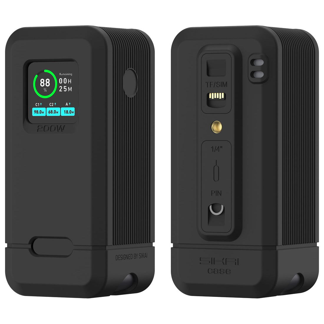 Silicone Case for Anker Prime Power Bank 20,000mAh 200W 1/4-inch nut hole, TF/SM card storage Reserved Only Compatible with Anker 200W Prime Power Bank Protective Cover Dustproof Soft (Black)