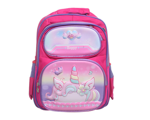 MG-3 16INCH 16244 Durable School Backpack with 4 Zippers, Spacious & Lightweight Bag for Kids, Teens & Students, Comfortable Shoulder Straps 3D