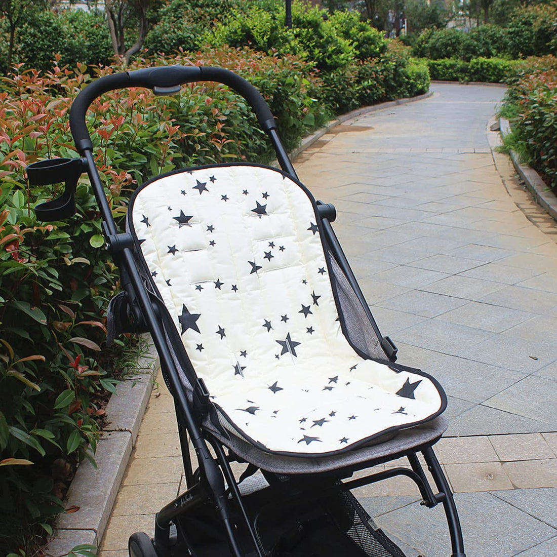 Moro Moro 3 Baby Stroller Pad, Infant Car Seat Insert Liner, Universal Seat Cushion Mat Padded, Reversible Seat Cover Protector For Toddler Pram Buggy High Chair, White, 30.7X14.2Inch
