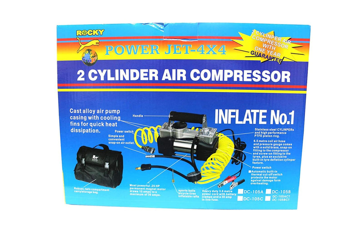 Heavy Duty 12V 30mm Double Cylinder Air Compressor