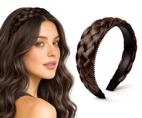 Hair Extension - Braided Headband Hair Extension, 6 Inch, Natural Looking Synthetic Hair, Fixed Parting, Not Adjustable Design, Women Hairpiece, Model - JW219 (#8)