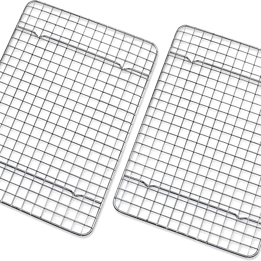 Baking Tray - Small grill wire rack fits toaster oven or pan, durable rust resistant stainless steel with multi use surface for cooling, roasting, drying or grilling food easily (piece-2)