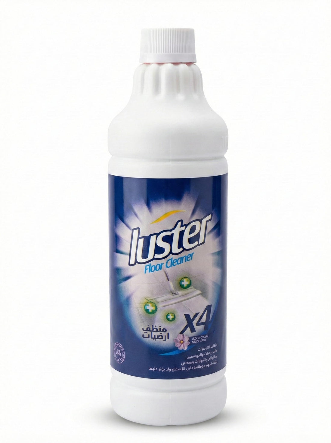 Luster Stronger Floor Cleaner Concentrated X4 Power Quad - Cleans & Polishes & Disinfects & Fragrances - Safe on Ceramic, Porcelain & Marble - Long Lasting Scent 500ml
