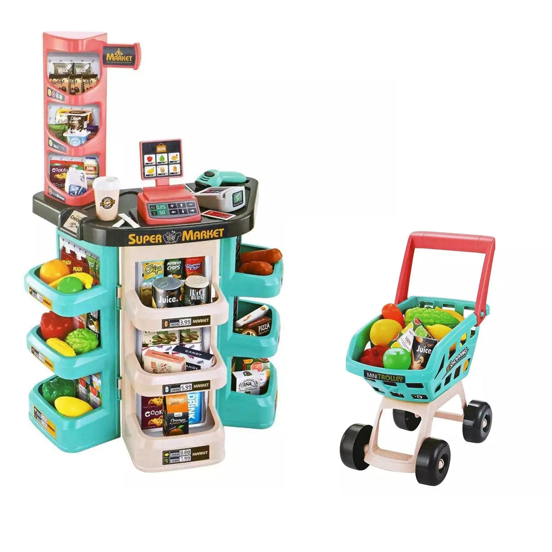 Supermarket Toy with Shopping Cart