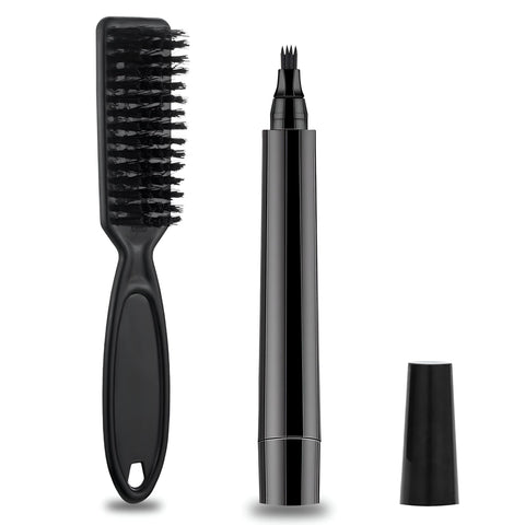 Beard Filler Pen - Get a Flawless Look with Beard Filler Pen and Soft Brush Set, Perfect for Men Looking for a Natural Beard and Eyebrow Finish.