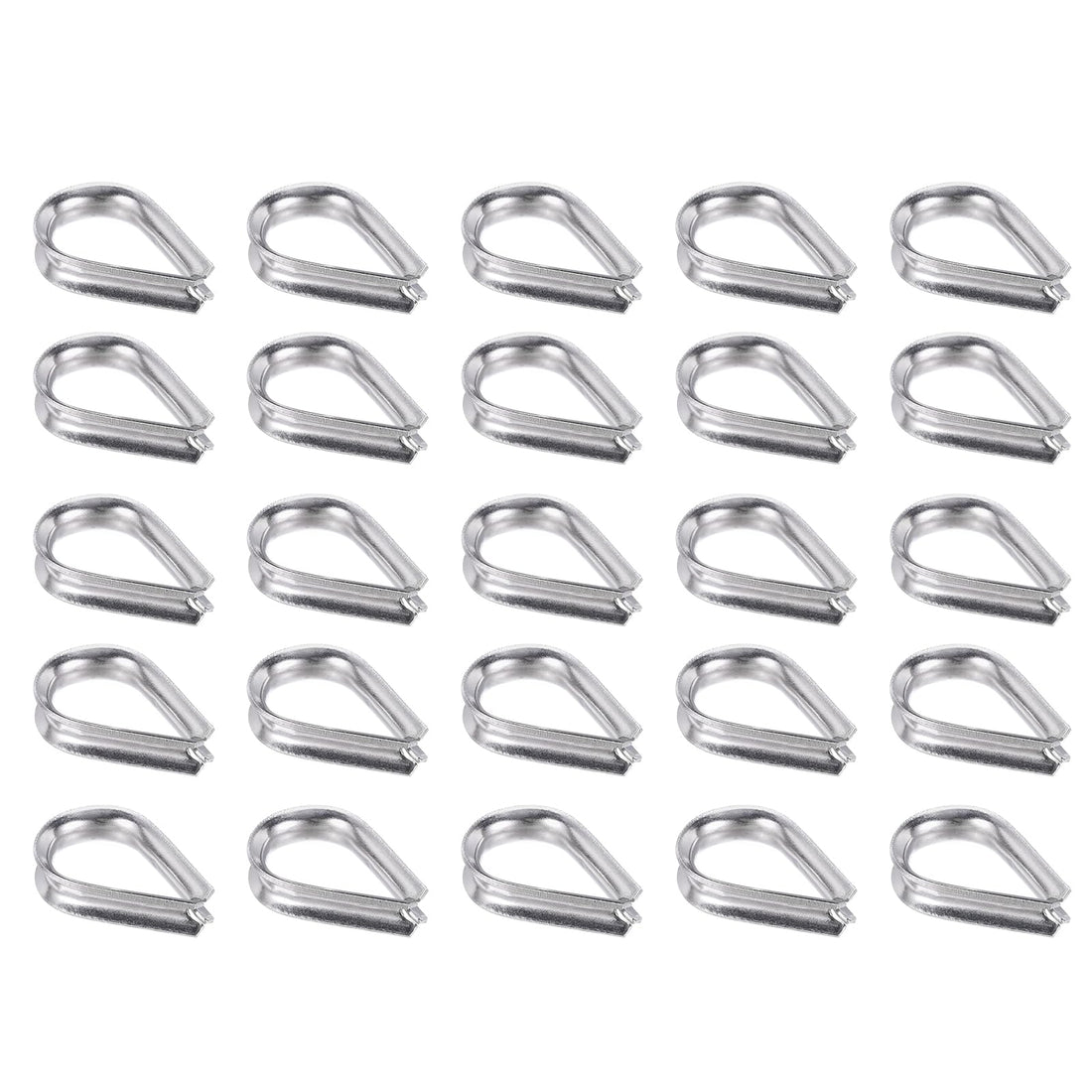 PATIKIL 1/8" Wire Rope Thimbles, 30 Pcs Wire Rope Rigging 316 Stainless Steel Thimble for 2mm Diameter Loop Lifting Cable