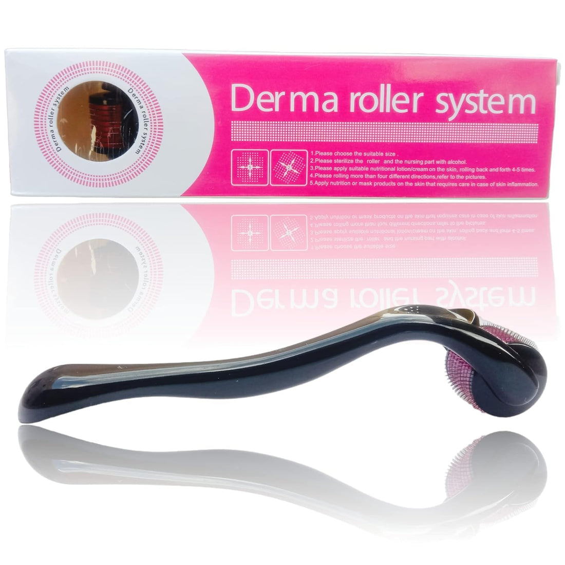 Derma Roller 0.5mm With 540 Titanium Needles | Suitable for Anti-aging | Open Pores | Acne Scars | Hair & Beard Growth | Skin Care | Women and Men
