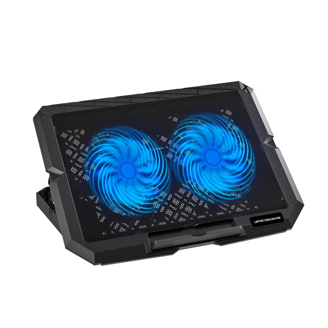2.8cm Slim Laptop Cooling Fan - 2 14cm Silent Fans - 8 Adjustable Height Levels - Dual USB Ports - Compatible with Laptops up to 17" - UC-502