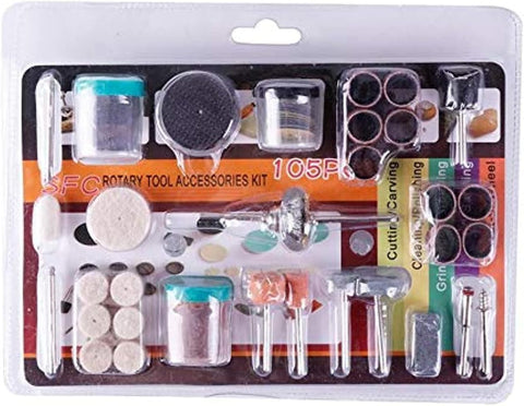105 Pcs Electric Grinder Polishing-Mini Rotary Power Drill Accessories Kit Tool Set