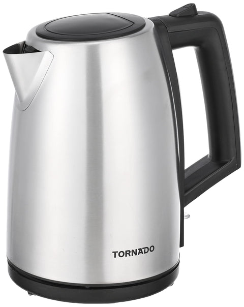 TORNADO Stainless Steel Kettle, 1.7 Liter, 1850-2200 Watt, Stainless TKS-2217E
