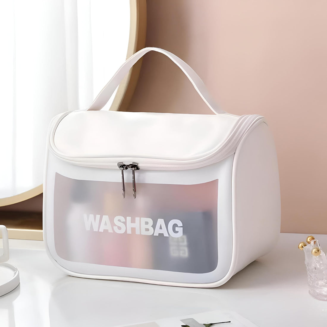 Travel Bag - Durable and spacious cosmetic organizer designed to securely store all makeup tools and accessories during transit, perfect for frequent travelers seeking reliable protection and easy acc