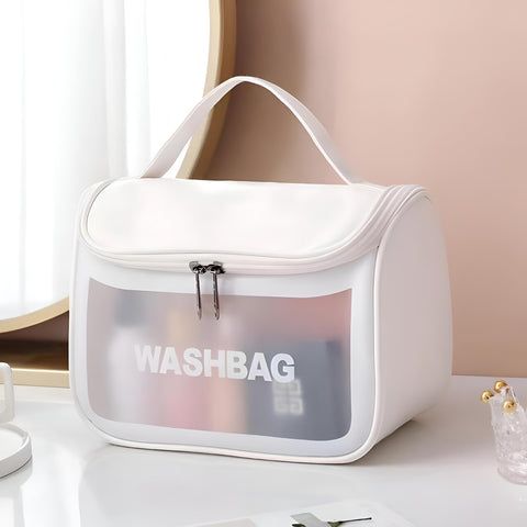 Toiletry Kit - Resilient and large-capacity travel bag designed to hold makeup supplies and accessories securely on the move, ideal for avid travelers seeking long-lasting durability and systematic st