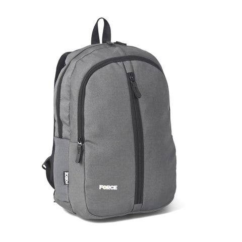 Force Basic Unisex Backpack | Durable Water Resistant Backpack | for School Gym Work Everyday Use | Black | 44 x 30 x 18 cm | Model FDB20xx-Black Zipper