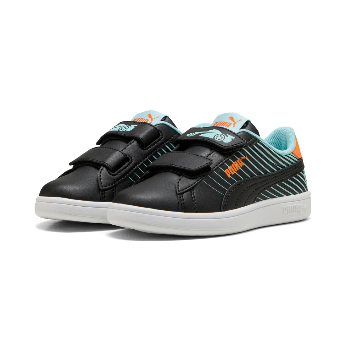 Puma Smash 3.0 Poised 2 race V PS B black Low Boot for Unisex Pre-School size 27.5