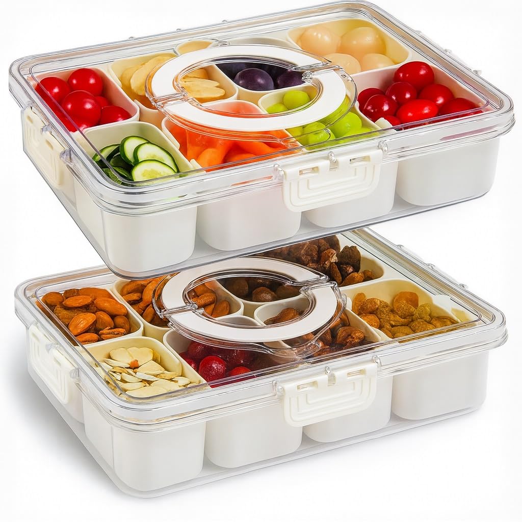 Home Care XX-2481 8-Box Acrylic Fridge Organizer Spacious Kitchen Storage, Pack of 1 - Clear Acrylic